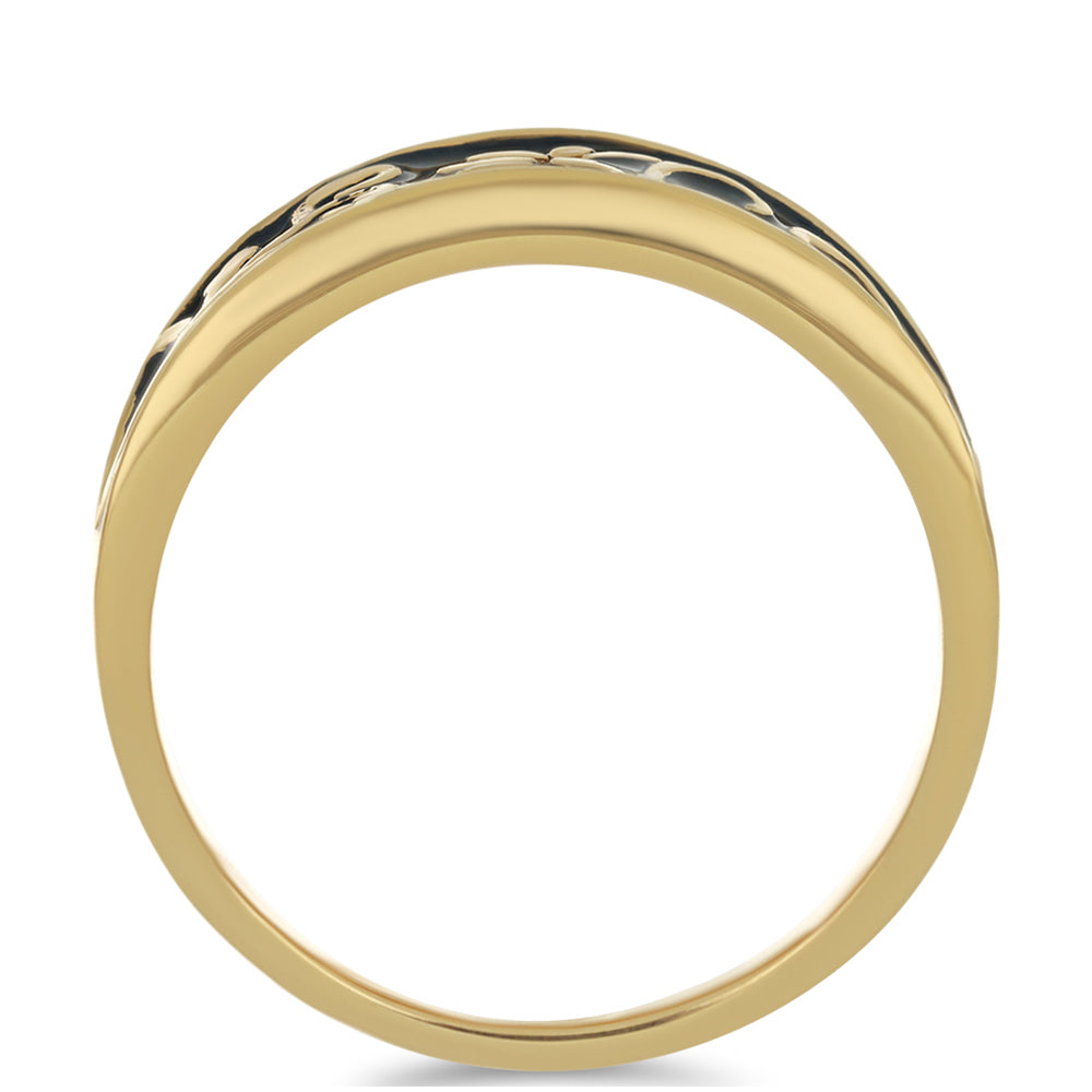 Goldplattierter Silberring mit Emaille