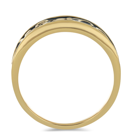 Goldplattierter Silberring mit Emaille