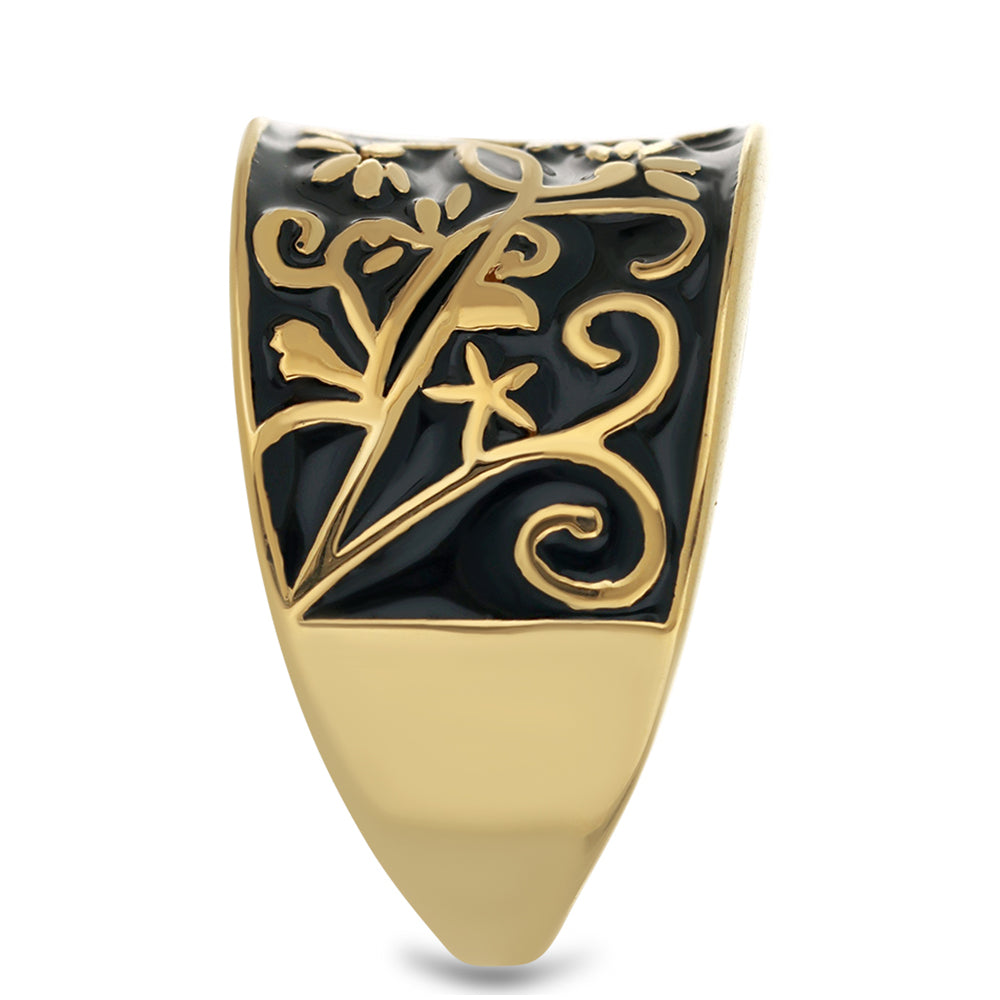 Goldplattierter Silberring mit Emaille