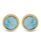 Goldplattierte Silberohrringe mit Larimar