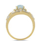 Goldplattierter Silberring mit Larimar