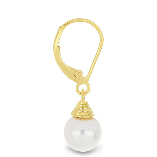Goldohrringe mit Akoya-Zuchtperle