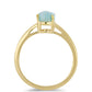 Goldplattierter Silberring mit Larimar