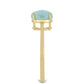 Goldplattierter Silberring mit Larimar