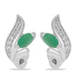 Silberohrringe mit brasilianischem Smaragd und weißem Topas