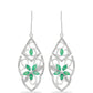 Silberohrringe mit brasilianischem Smaragd und weißem Topas