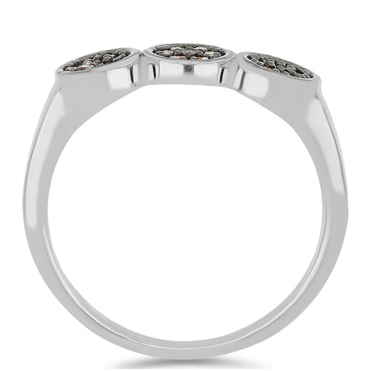 Silberring mit rotem Diamant