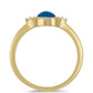 Goldplattierter Silberring mit äthiopischem Paraiba-Blauopal und weißem Topas