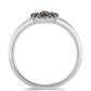 Silberring mit rotem Diamant