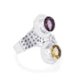Silberring mit Amethyst und Diamantina Zitrin