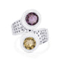 Silberring mit Amethyst und Diamantina Zitrin