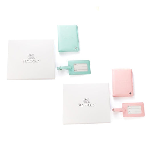 Gemporia: Turquoise Passport Travel Set with Clear Quartz ATGW 3cts